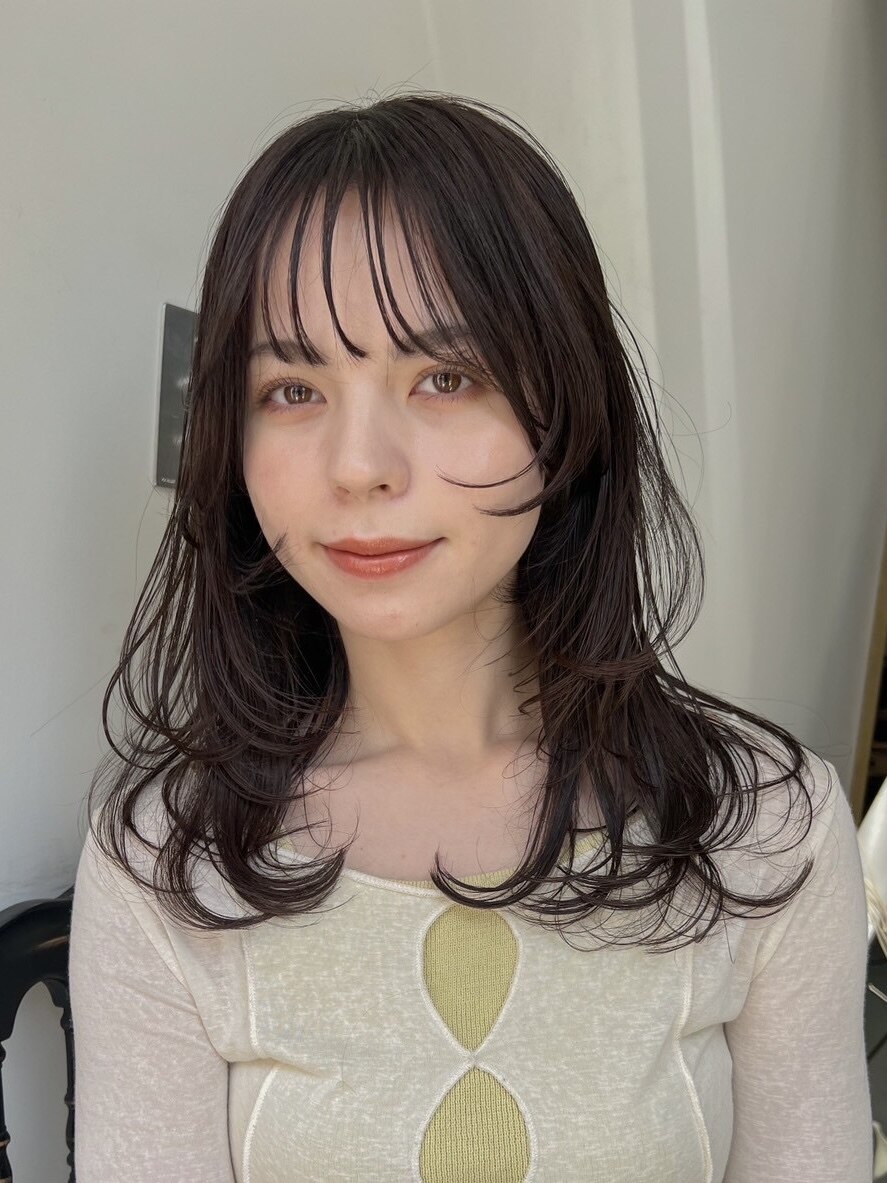 ピンクベージュ/表参道/原宿/レイヤー