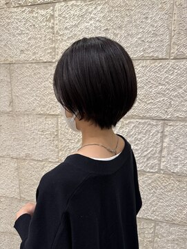 ハピネス 河原町店(Happiness) 丸みショート　黒髪ショート　京都美容室　進詩織