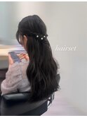 ハーフアップのお呼ばれセット