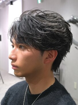 テクト バイアッシュ 吉祥寺店(Tect by Ash) フェザーパーマフェザーショートアップバングセンターパート