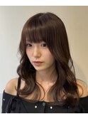 青木/大人可愛いゆるふわレイヤー/チョコレートブラウン/長野