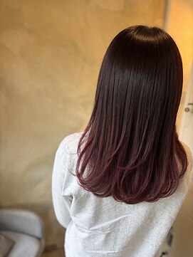 ヘアメイク リヴ(Hair Make Liv) グラデーションカラー×艶髪×レイヤー/舞鶴/西舞鶴/ボルドー