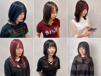 ヘアーワークス ボナ ウニクス店(HAIR WORKS bona)の写真/顔まわりの似合わせカットで輪郭を美しく見せる。プロの技で輝く日常を彩ります◎