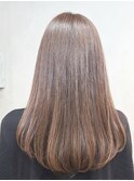 オリーブベージュ×小顔バング[新宿/髪質改善/ヘッドスパ]
