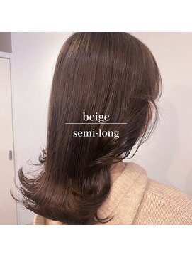 アールヘアー(ar hair) 【三浦直美】ダメージレスカラーのブラウンベージュは女子！！