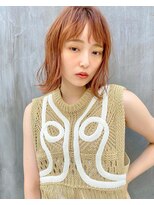 ベル 表参道Terrace(Belle)&nbsp;オレンジベージュ×外ハネミディ