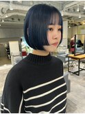 CAF松本/あのちゃんボブ/ネイビーブルー/大阪/心斎橋