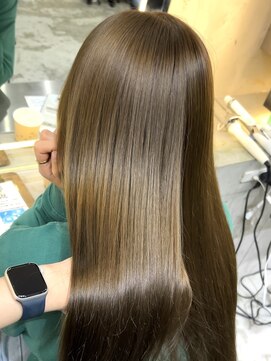 ロンド 表参道店(Lond) ブリーチなしダブルカラーオリーブベージュ グレージュ  美髪