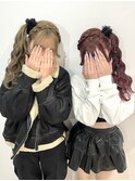おそろい量産サイドテール