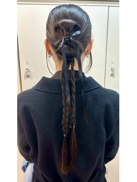 スタイル 横浜(STYLE) 結婚式お呼ばれカチモリ／ヘアセット/編みおろし/アレンジ