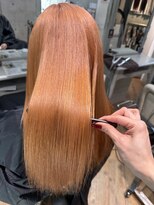 ミラシィ 稲毛(Mirashy)&nbsp;ハイトーンオレンジ　艶カラー　酸性ストレート