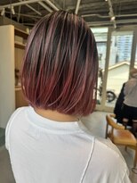 エルム 原宿 表参道(yelm)&nbsp;ピンク/バレイヤージュ/ボブカット