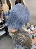 ハイトーンカラーブリーチカラーブロンドシルバー韓国レイヤー