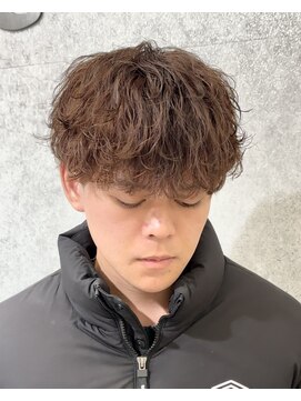 ビカムメンズヘアー 栄店(become men's hair) ブラウンがアクセントなシャドウパーマ