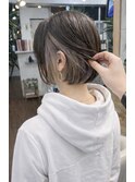 大人ボブ×さりげないインナーカラー
