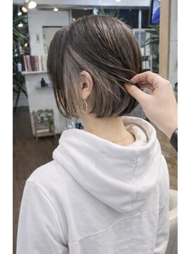 フルール(fleur) 大人ボブ×さりげないインナーカラー