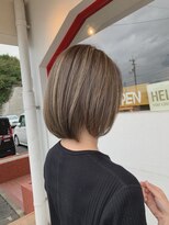 アモヘアー 城山店(amo hair) : ハイライトカラー グレージュ