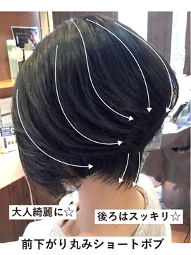 エスヘアー 名古屋 金山(es hair) 360° 小顔スタイル叶う♪前下がり大人マッシュショートボブ