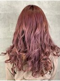 【河野有希】ブリーチありの春色ピンクアッシュ