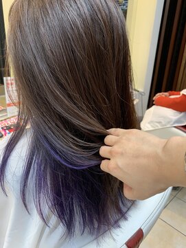 クオリス 赤塚店(QUALIS) 20代30代/レイヤースタイル/インナーカラーパープルバイオレット