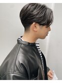 ナチュラルフェード×センターパート(関内/メンズ/刈り上げ)