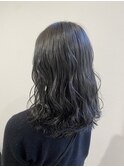セミロング・アッシュグレージュ
