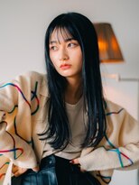 ベンジー 北千住店(benji)&nbsp;ダークグレー×艶髪ロング　ブルーブラック3