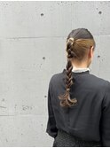 zuru_ポニーテール編み込みアレンジ