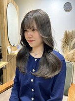 リト(riTo)&nbsp;20代暗めカラーデザインカラーロングオリーブグレージュベージュ