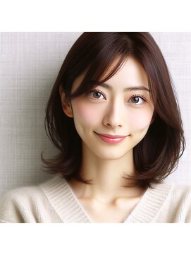 ヘアーズ ベリー 千代田店(hairs BERRY) ★ナチュラルボブ大人ショートボブ前髪ありアッシュ20代30代40代