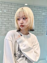 トルネード(TORNADO) フェイスレイヤーボブ前髪ありハイトーンボブ外ハネK20250213