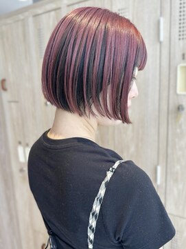 セイドット リー(Say. Ree) Say.ミニボブピンクパープル切りっぱなしボブベビーピンク表参道