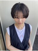 丸みショートシースルーバングくびれショートボブミニボブ