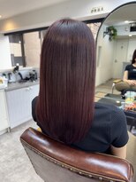 ファブ 銀座(fav)&nbsp;ツヤツヤセミロング　ベリーピンク