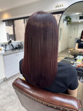 ファブ 銀座(fav) ツヤツヤセミロング　ベリーピンク