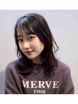 アボヘアー(Abo hair) 20代30代40代アッシュカラー大人可愛い無造作ウェーブロング