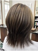 ブリーチハイライト髪質改善ダブルカラーレイヤーカット