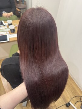 リンク(Link Hair&Spa) 顔周りカット/ピンクカラー/暖色カラー