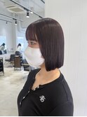 大人ガーリーダークアッシュ似合わせカットミディアムレイヤー