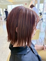 エマビビット 港店(EMA VIVID)&nbsp;切りっぱなしボブ×ピンクハイライト