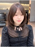 グレーブラウン似合わせカット/レイヤーカット/川崎