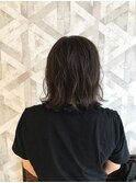 切りっぱなしボブ × グレージュ