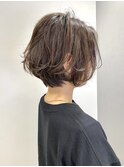 ボブ×グレージュ