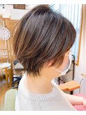 【サングース東海林】ショコラベージュボブウルフカール
