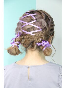 マティーナ ヘアー 池袋(Matina hair) 【推しリボン×ツインお団子】20代30代40代