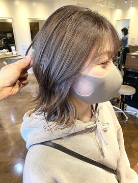 トリート 南行徳本店(TREAT) 顔周りレイヤー×ホワイトベージュ×ヨシンモリ/南行徳