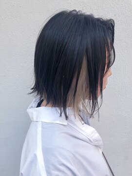 フロート 小阪店(float) インナーカラー_マロンベージュ Aラインボブ かきあげ