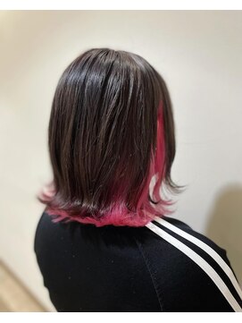 フィックスヘアー 梅田店(FIX-hair) ワンレンインナーピンク