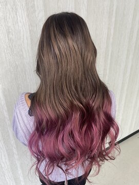 アンダーバー(UNDRvr) モカベージュ×ピンクパープルグラデーション