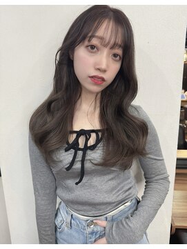 リコバイアフロート(riko by afloat) 顔まわりカット/レイヤーカット/グレージュ/ロングレイヤー